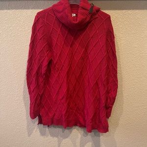 Charter Club red tunic sweater. XL. EUC.